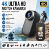 ROBEVE 4K Ultra HD Mini Aksiyon Kamerası – 1.47” HD Ekranlı Taşınabilir Wireless Vlog Kamera, 180° Döner Lens, Kablosuz Bağlantı, Fotoğraf & Video Çekimi, 12 Parça Aksesuar Setli Kompakt Cep Kamerası