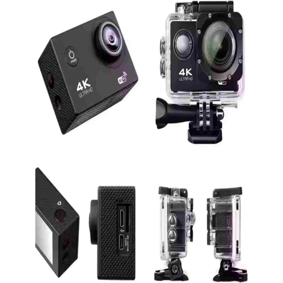 ULTRATEKNO Kask Kamerası 170 Derece 16 Mp 4k Ultra Hd Wifi Aksiyon Kamerası Kumandalı Kamera - Görsel 5