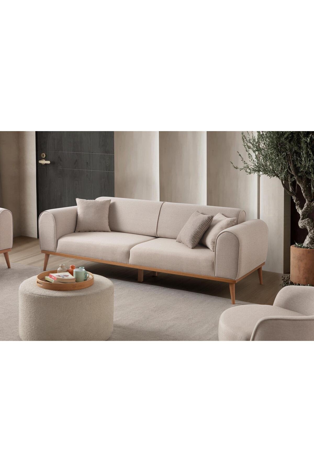 EDSY HOME Rebull 3+3 Koltuk Takımı Sütlü Kahve - Görsel 3