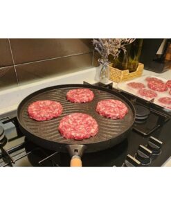 Culinal Çift Taraflı Döküm 36cm Bazlama Pizza Grill Gözleme Tavası