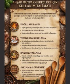 MONTESEV Ahşap Tahta Mutfak Kaşık Seti 4 Parça Kayın , Şimşir Ve Bambu Ağacı Ağaç Kaşık - Görsel 6