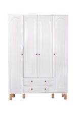 Kilim Mobilya Bohera Bohem Dört Kapaklı Dolap (MDF kapaklı, yüksek ayaklı, iki çekmeceli , 200cm yükseklikte) - Görsel 6