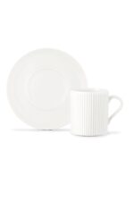 Madame Coco Ligne 6 Kişilik 12 Parça Kahve Fincan Takımı - Beyaz - 110 ml - Görsel 5
