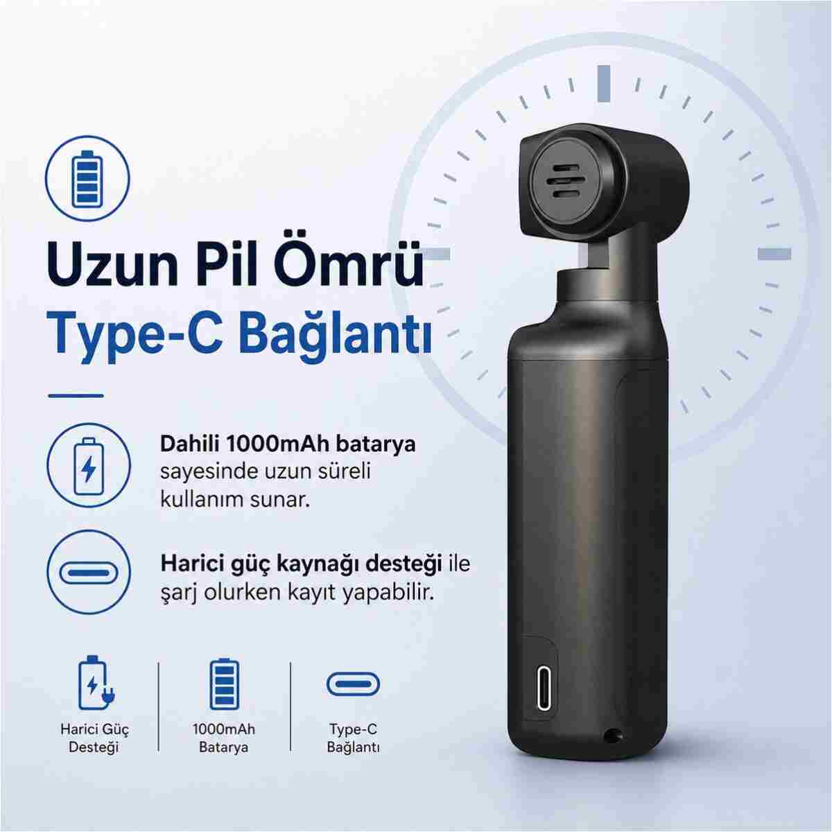Bubitechh Aksiyon Kamera Macera Seti Suya Dayanıklı, Geniş Açılı, Mikrofonlu Wifi - Görsel 6