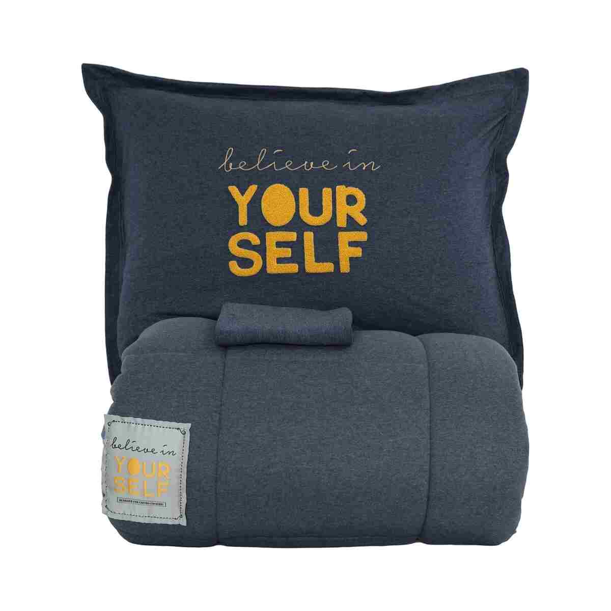 Karaca Home Motto Cotton Comfort Çift Kişilik Indigo - Görsel 11