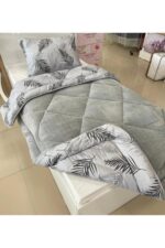Eyüpoğlu Goldrise Tek Kişilik 63 Tel Lüx Çift Taraflı Welsoft Kahve Pamuk Silikon Yorgan 155x215 HEDİYELİ - Görsel 5