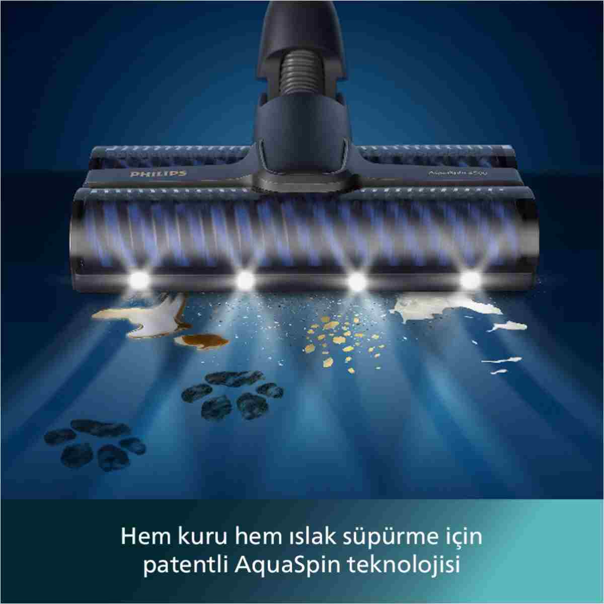 Philips 9000 Serisi AquaTrio Islak&Kuru Süpürge, Otomatik Temizleme, AquaSpin, PowerCyclone Aqua, XW9463/11 - Görsel 7