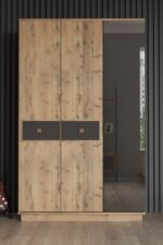 Modalife Arya Genç Çocuk Odası Takımı Karyola+Başlık&Gardırop&Çalışma Masası&Duvar Rafı - Atlantik Çam - Görsel 2