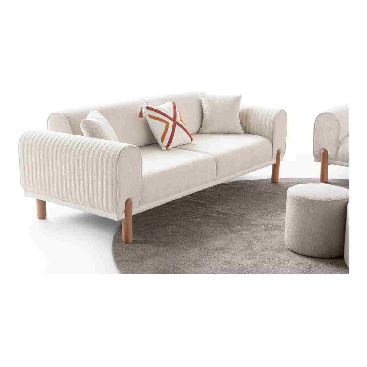 EDSY HOME Armoni 3+3+1 Koltuk Takımı Krem - Görsel 5