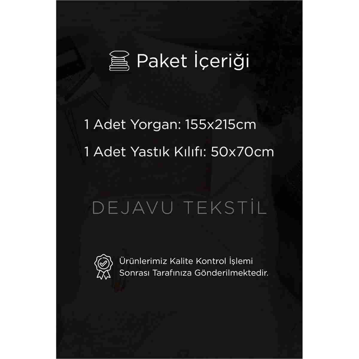 dt dejavu.teks Tek Kişilik Welsoft Yorgan + Yastık Kılıfı Seti | Pembe Yıldız Desenli Çift Taraflı Yorgan Takımı - Görsel 13