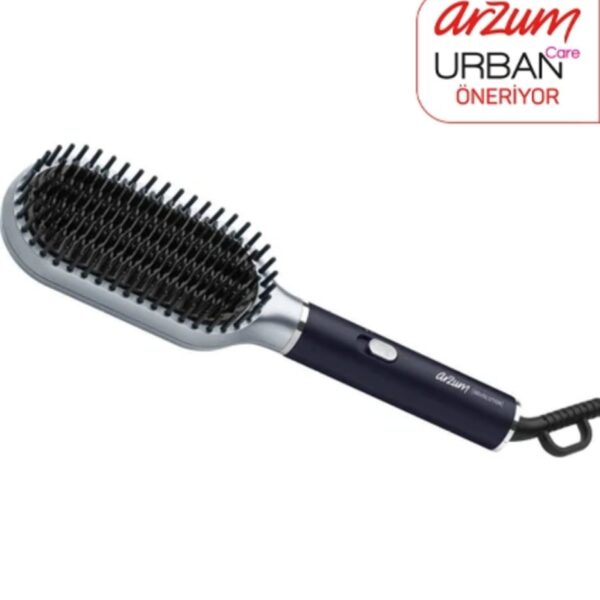 Arzum Revolution Saç Düzleştirici Fırça Seramik Plaka Platin Gri - AR5158