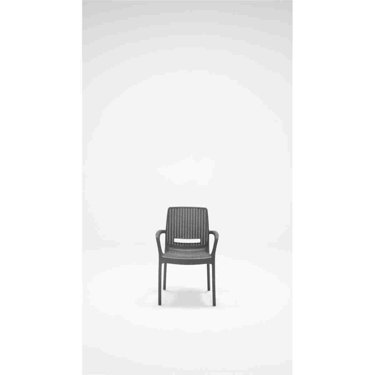 SANDALİE Rattan Lüx 90x150 Bahçe&balkon&teras Masa Seti - Antrasit - Görsel 6