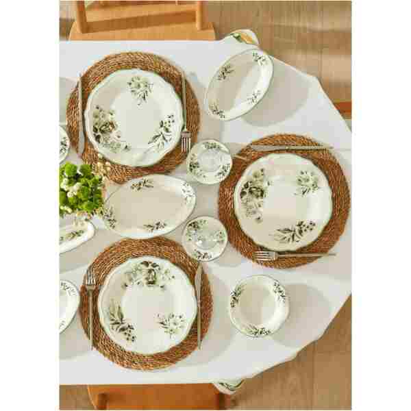 Bella Maison Julia Stoneware 26 Parça 6 Kişilik Kahvaltı Takımı Yeşil