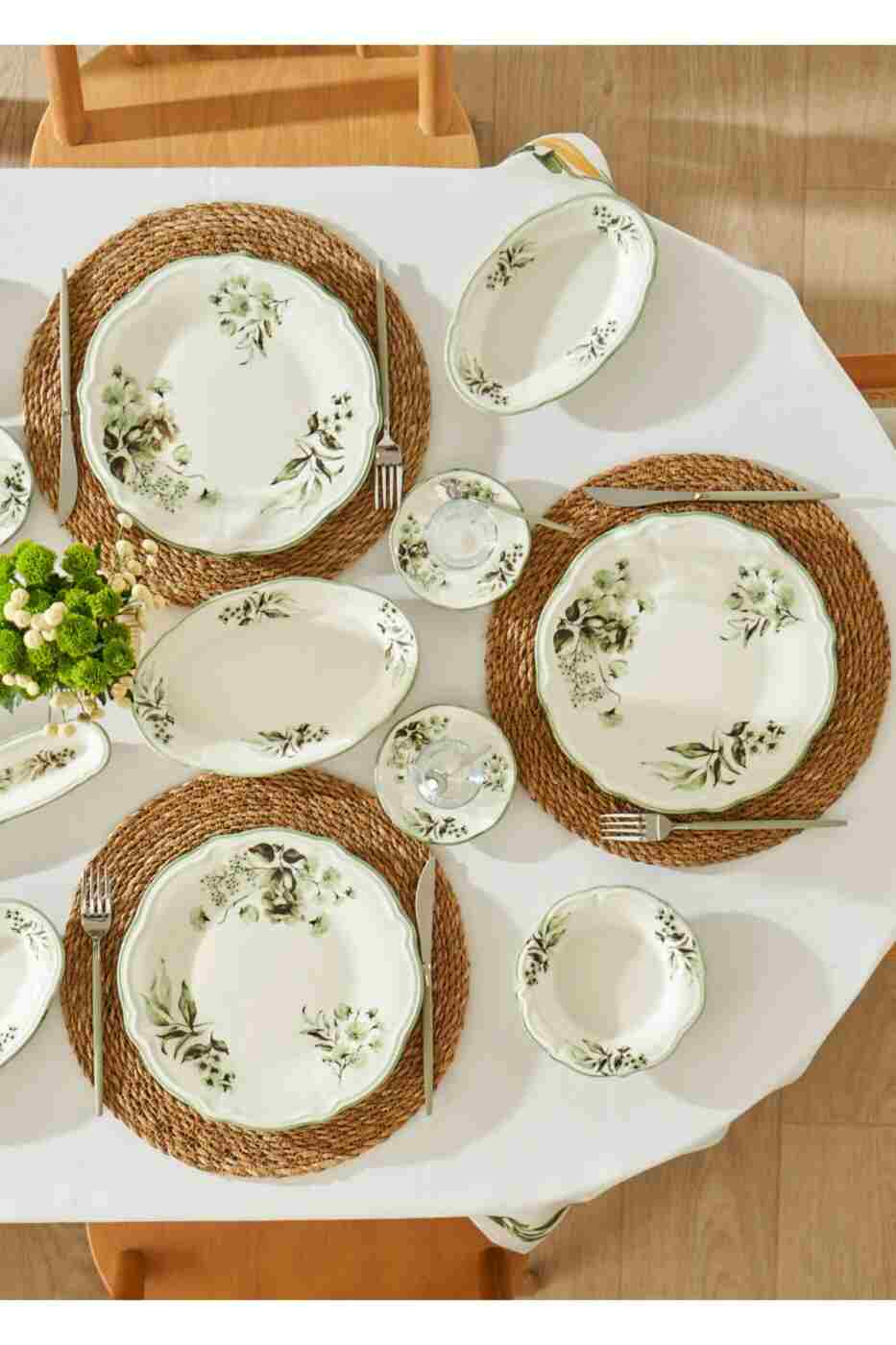 b4d19b2e2bd0275ac6975d1c99ba925c Bella Maison Julia Stoneware 26 Parça 6 Kişilik Kahvaltı Takımı Yeşil - Görsel 1