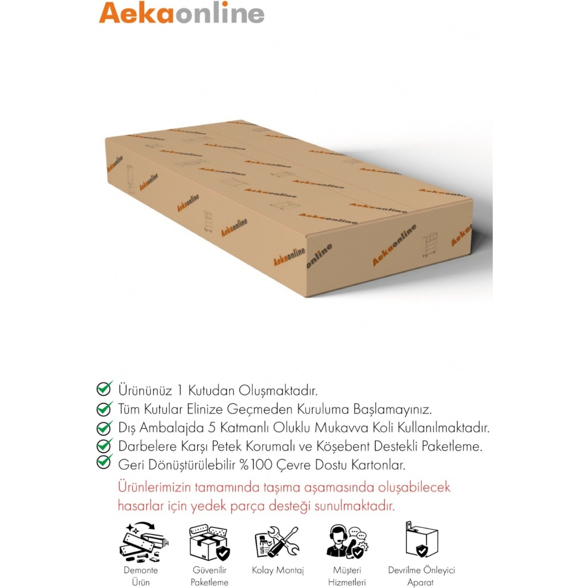 AEKA AE-3038 Belinda 6 Çekmeceli Antrasit Gri Şifonyer Komodin 132*45*36 cm - Görsel 7