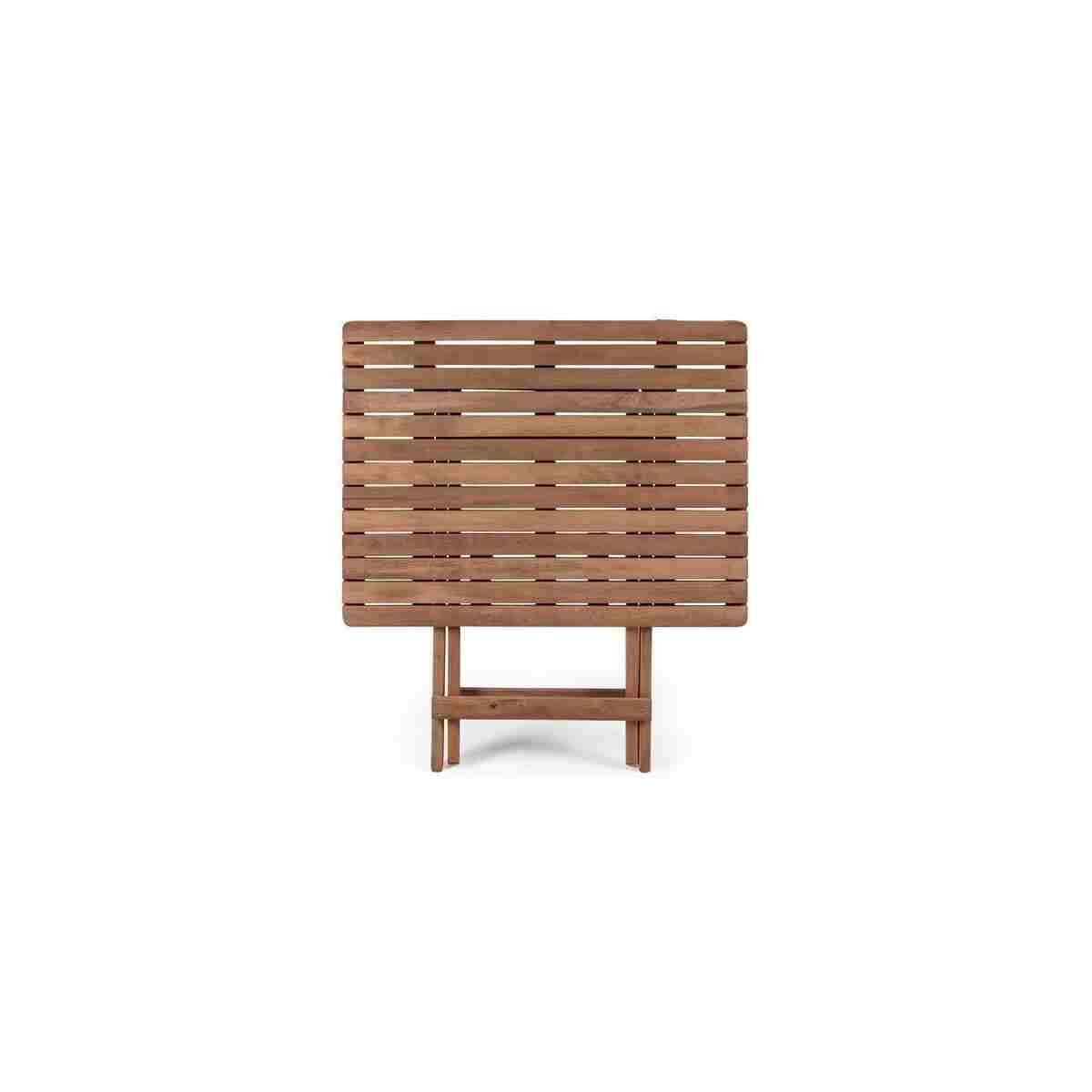 BarışAhşap Açık Ceviz Balkon Bahçe 60x80 Cm Masa 2 Sandalye 3 Lü Katlanabilir Bistro Set Minder Hediyeli - Görsel 10
