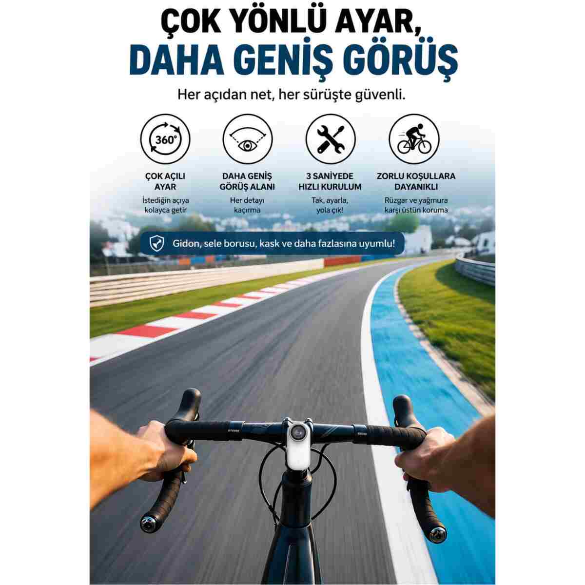 SEYUTECH 4K Ekranlı Mini Aksiyon Kamerası 360° Lens Dönüşü Bataryalı Taşınabilir Wireless Vlog Kamerası - Görsel 8