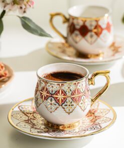 Nehir Rüya 6 Kişilik 12 Parça Porselen Kahve Fincan Takımı