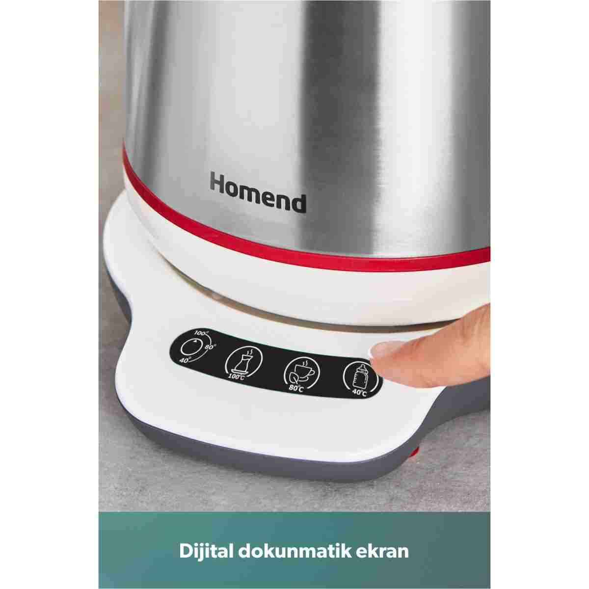 HOMEND Royaltea 1709h Konuşan Çay Makinesi (DOKUNMATİK BAZA) - Görsel 5