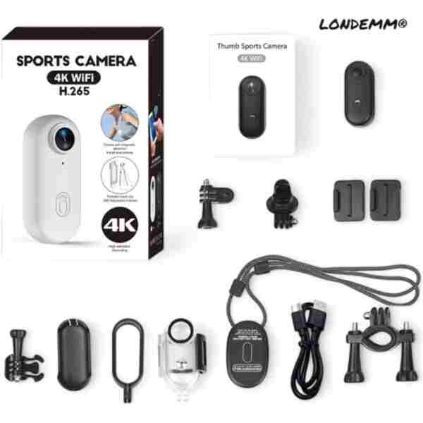 Serreha Mini 4K Wıfı Aksiyon Kamerası Vücut Kamerası Giyilebilir Video Kaydedici Hafıza Kartı Dahil