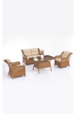 Evdemo Eren Rattan Bahçe Balkon Takımı 2+1+1 Gri - Görsel 6