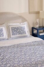 Karaca Home Celerina %100 Pamuk Çift Kişilik Lastikli Çarşaflı Nevresim Takımı Mavi - Görsel 17