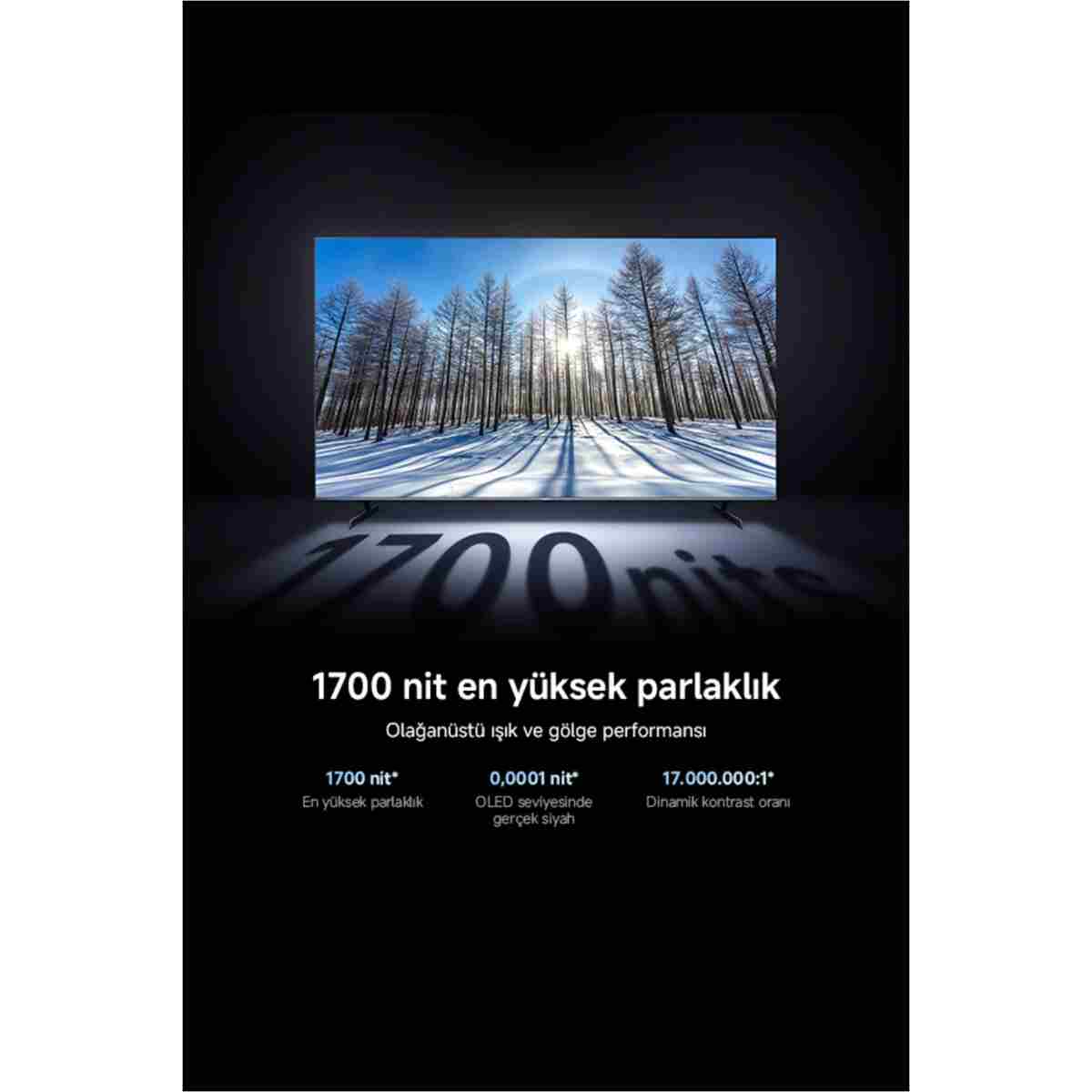Xiaomi TV S Pro Mini LED 75 2026 – 75" 190 4K Ultra HD Mini LED 144 Hz Uydu Alıcılı Google Smart TV - Görsel 21