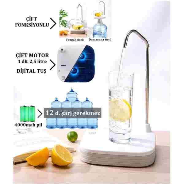 WATERTOUCHMATİC Şarjlı Damacana Su Sebili