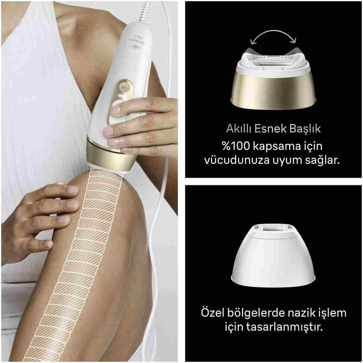 Braun IPL Silk·expert Pro 5, Evde Lazerle Tüy Alma, Çanta, Gillette Venus, 2 Başlık, PL5221 - Görsel 5