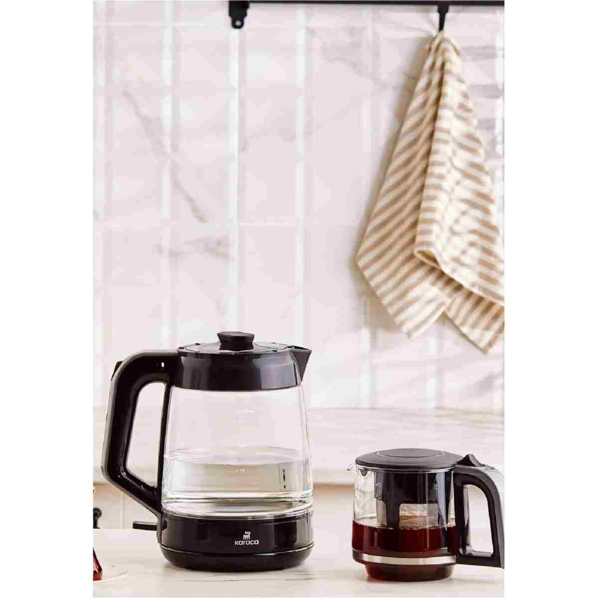 Karaca Glass Tea Xl 2 In 1 Cam Su Isıtıcı & Çay Makinesi Antrasit - Görsel 7