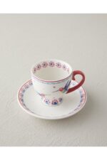 English Home Carnival Sparrow New Bone China Kahve Fincan Takımı 4 Parça 2 Kişilik Fuşya - Görsel 8