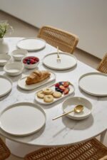 Kitchen Life Altın Yaldızlı Kahvaltı Takımı Caotıc Gold -Lüx Kahvaltılık Sunum Seti Tabağı - Görsel 6
