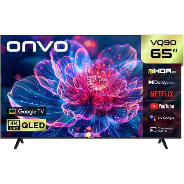 ONVO 65VQ90F3UA 65'' 165 Ekran Uydu Alıcılı 4K Ultra HD Google Smart QLED TV
