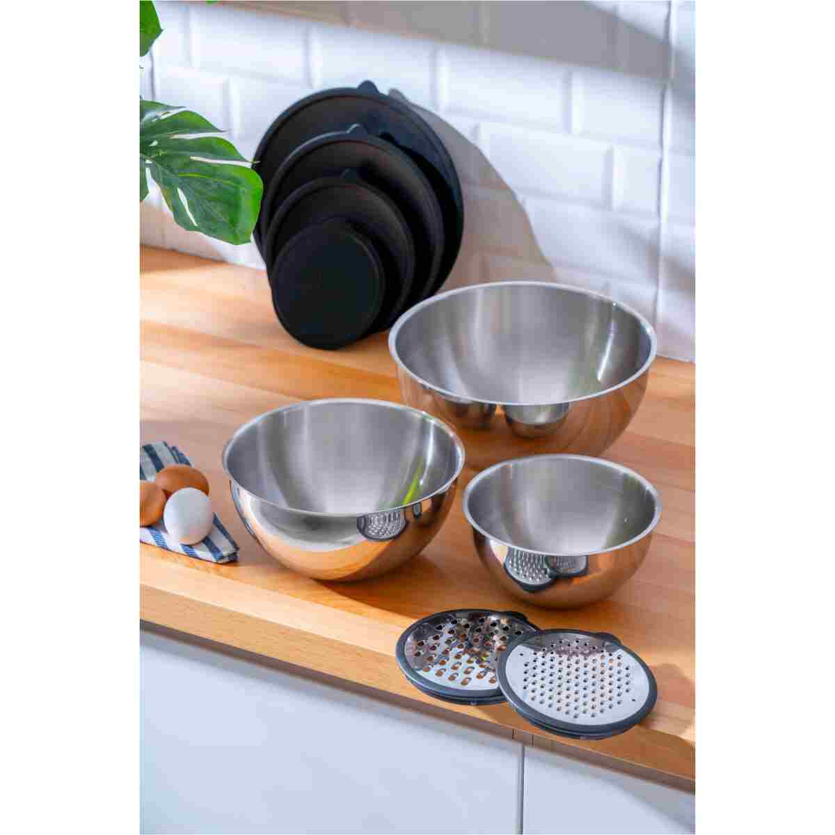 ACAR Karat 9 Parça Rendeli Karıştırma ve Saklama Kabı (16-20-24 cm) - Görsel 2