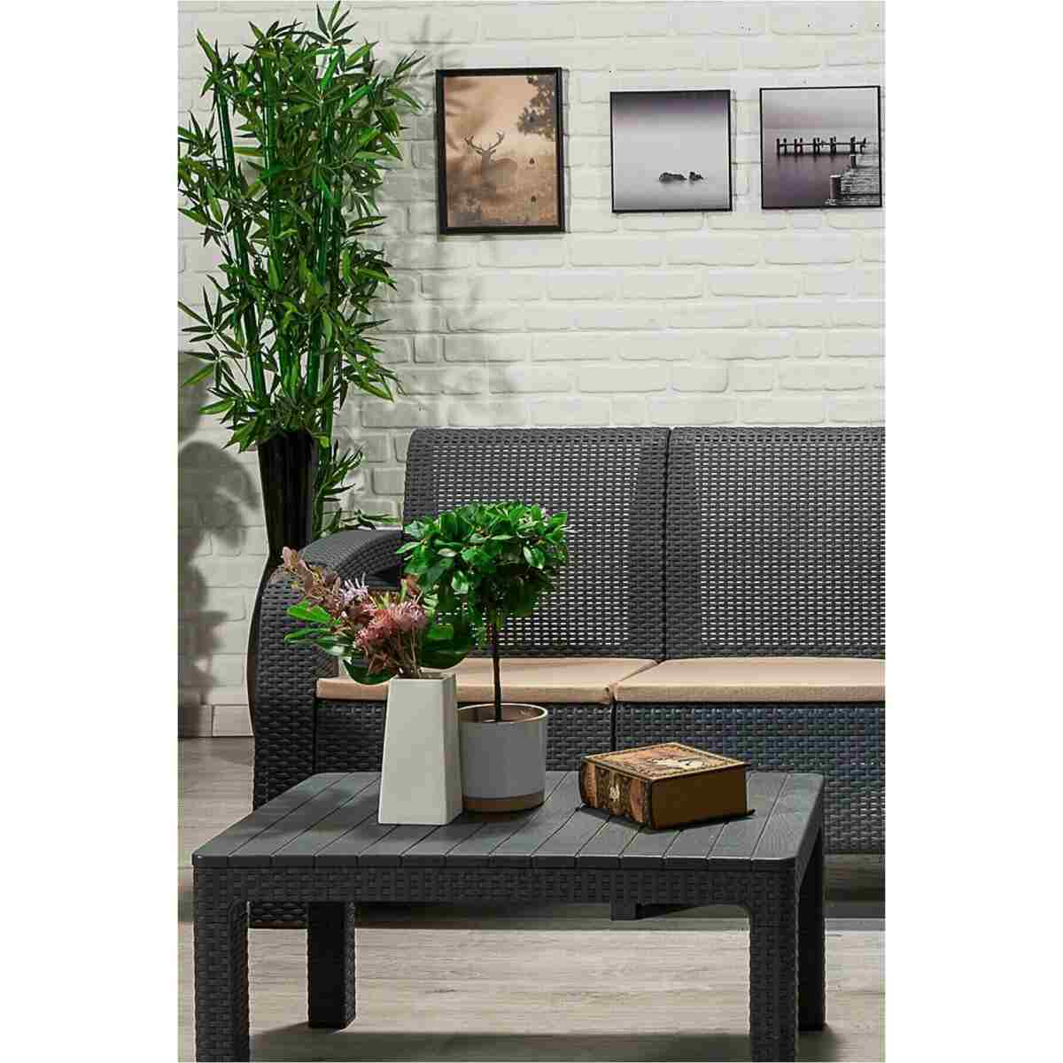 SANDALİE Olimpos 3+1+1+s Balkon&teras Bahçe Mobilyası / Antrasit - Görsel 8