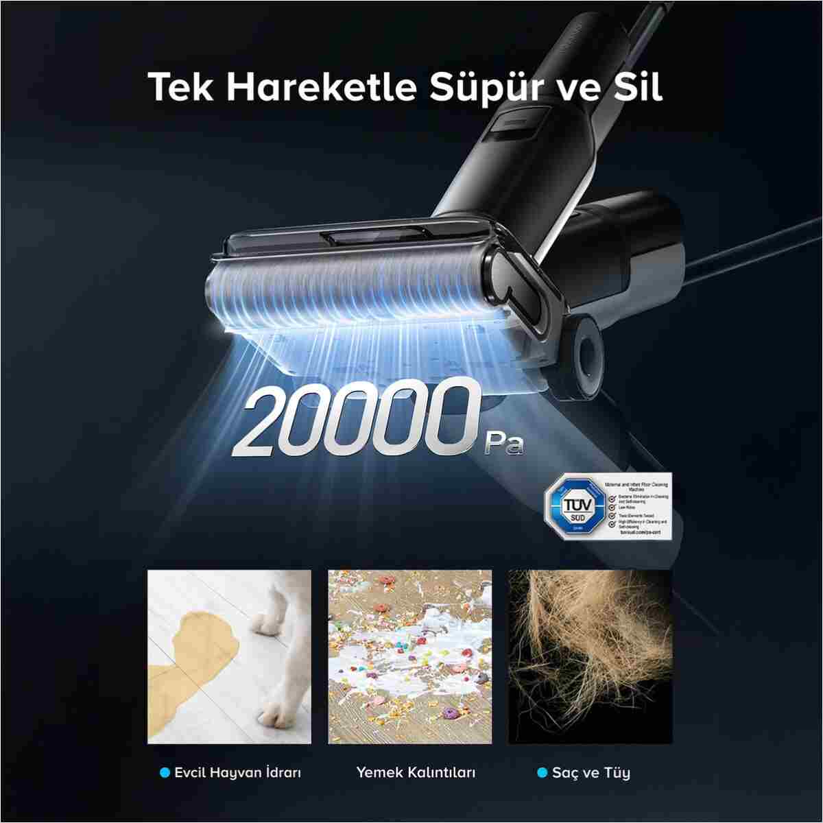 Roborock F25 ACE Islak Kuru Akıllı Dikey Süpürge - Görsel 12