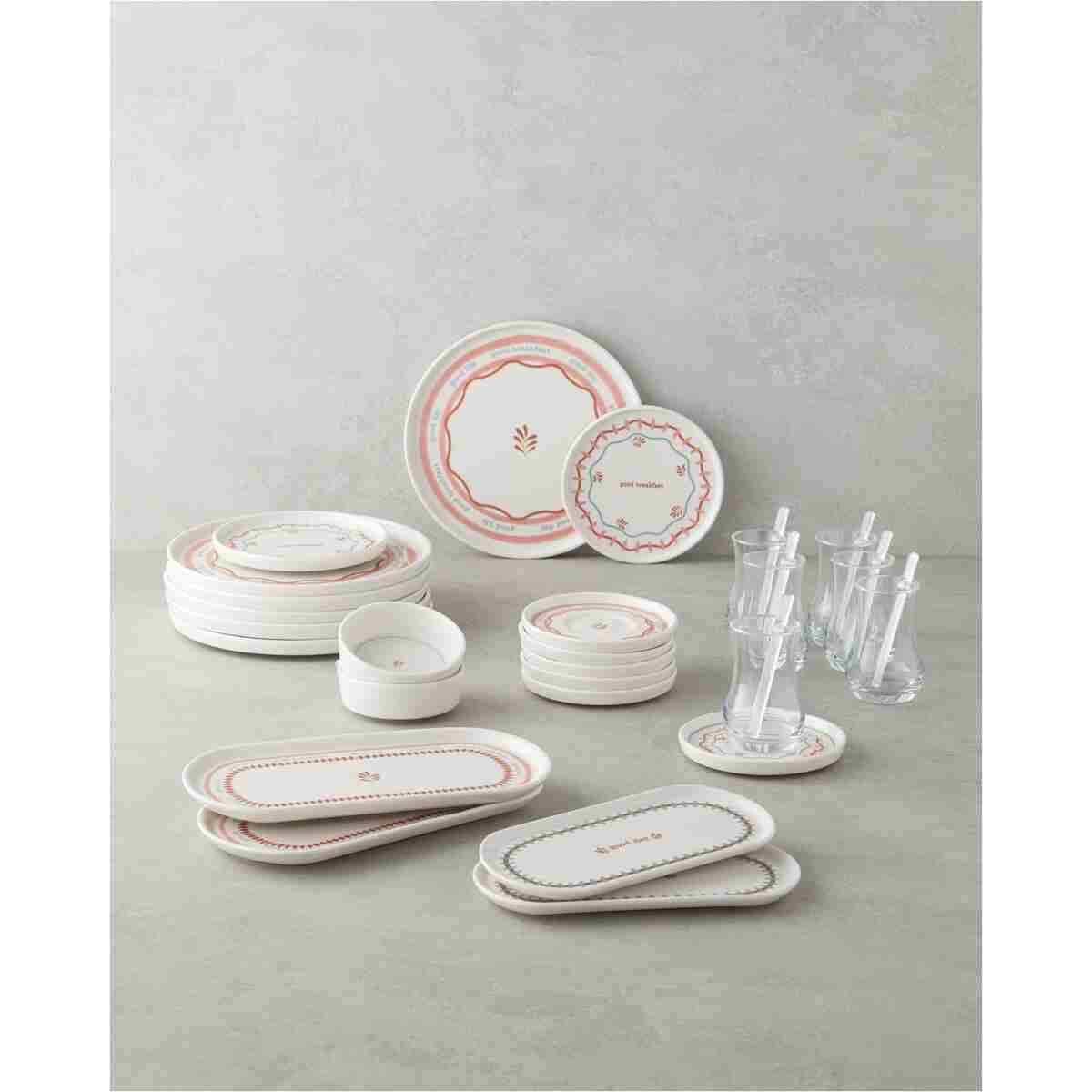 English Home Comely Seramik Kahvaltı Takımı 32 parça 6 kişilik Renkli - Görsel 9
