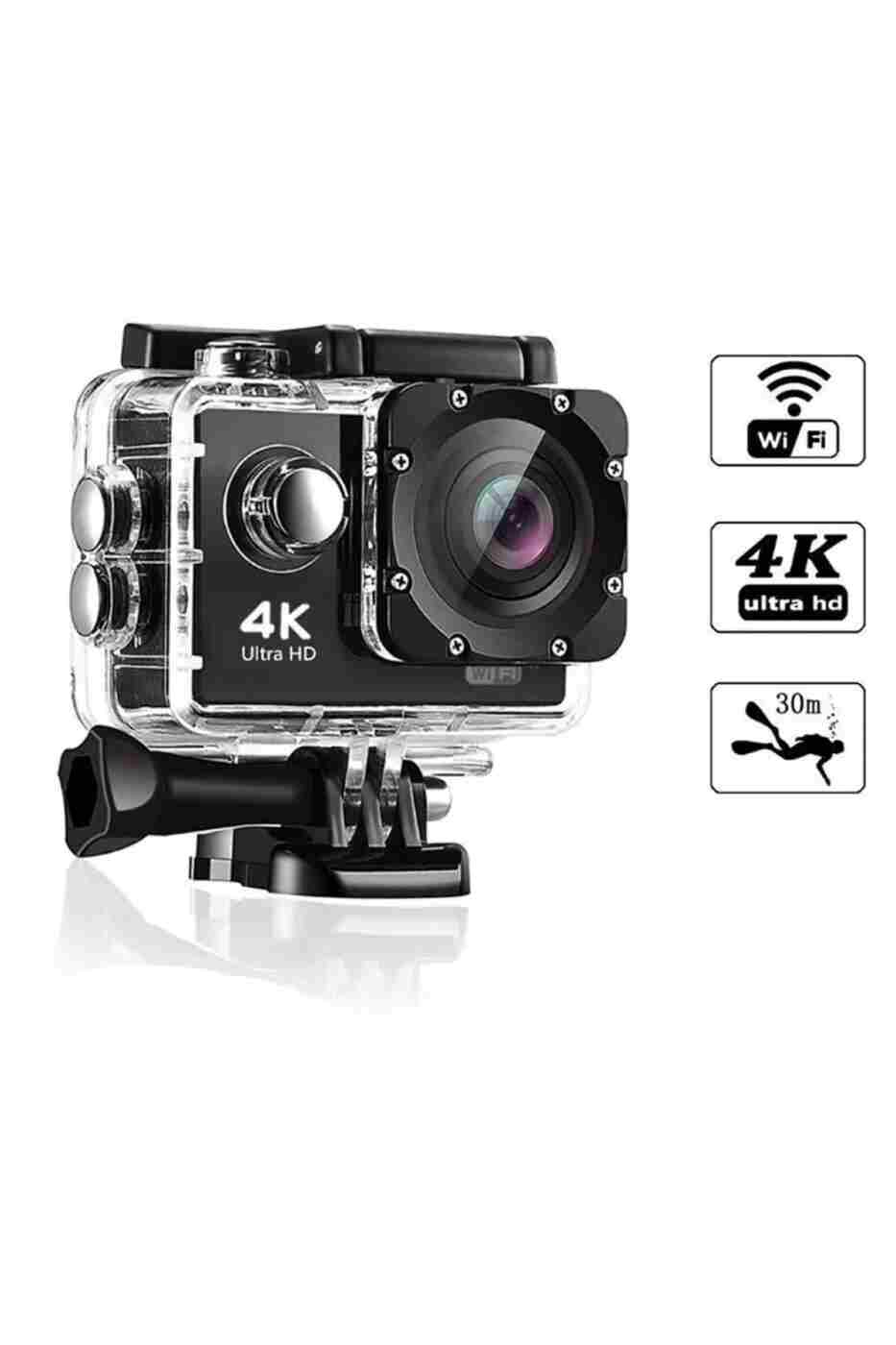 b95ac42b4cda566ba97e8fa549ca2836 PREPARE 4K Ultra Hd 12Mp Wifi Waterproof 30m Su Geçirmez Aksiyon Kamera - Görsel 1