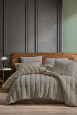 Elart Velvet Comfort Set Uyku Seti Çift Kişilik Kadife 3 Parça (230x220 cm)i Zümrüt Yeşili - Görsel 2