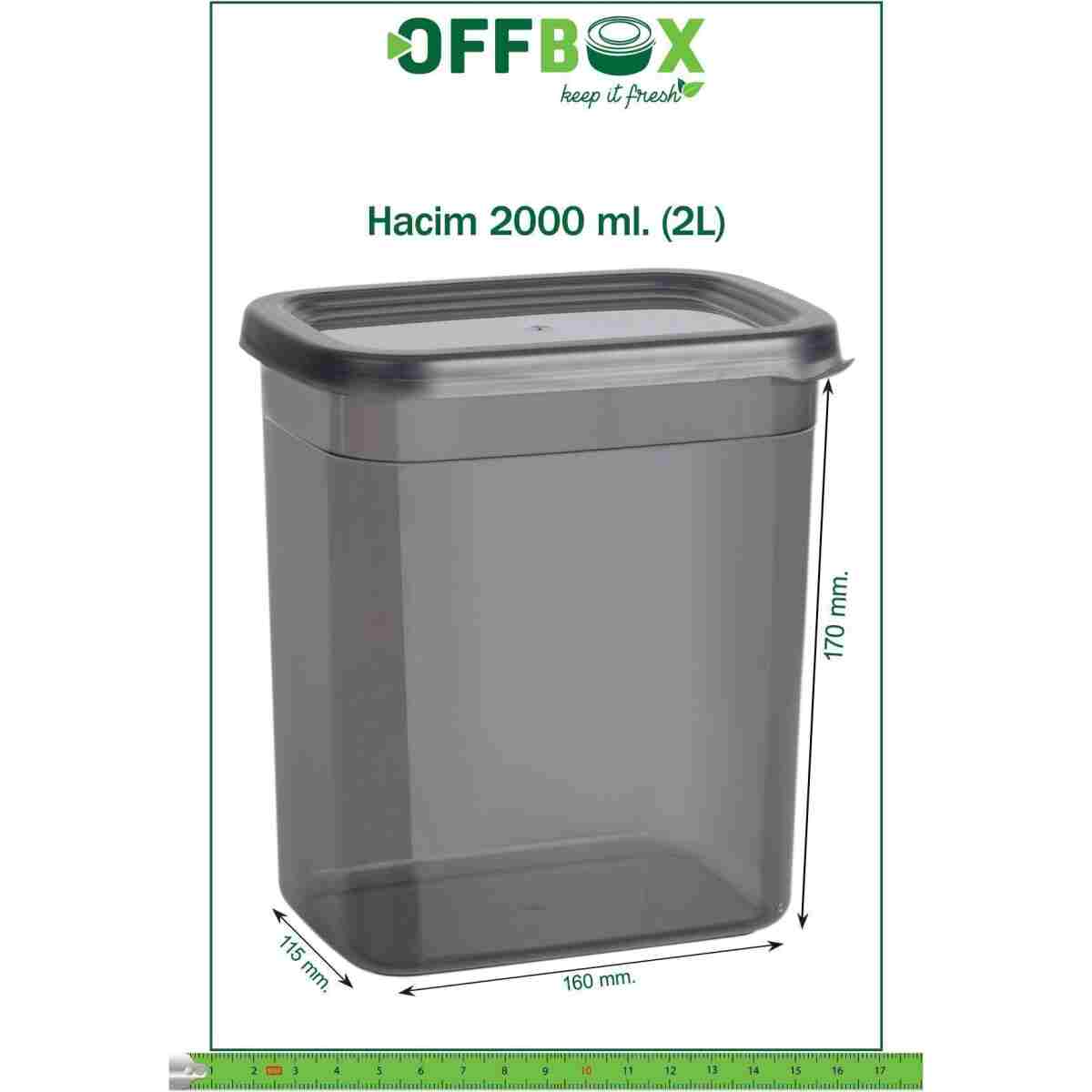 OFFBOX 12 Adet 24 Parça 2 Litre Dikdörtgen Erzak Bakliyat Saklama Kabı Seti 20 Etiket Hediyeli - Görsel 8