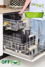 OFFBOX 6 Adet 12 Parça 3,2 Litre Mega Boy Dikdörtgen Erzak Bakliyat Saklama Kabı Seti 20 Etiket Hediyeli - Görsel 4