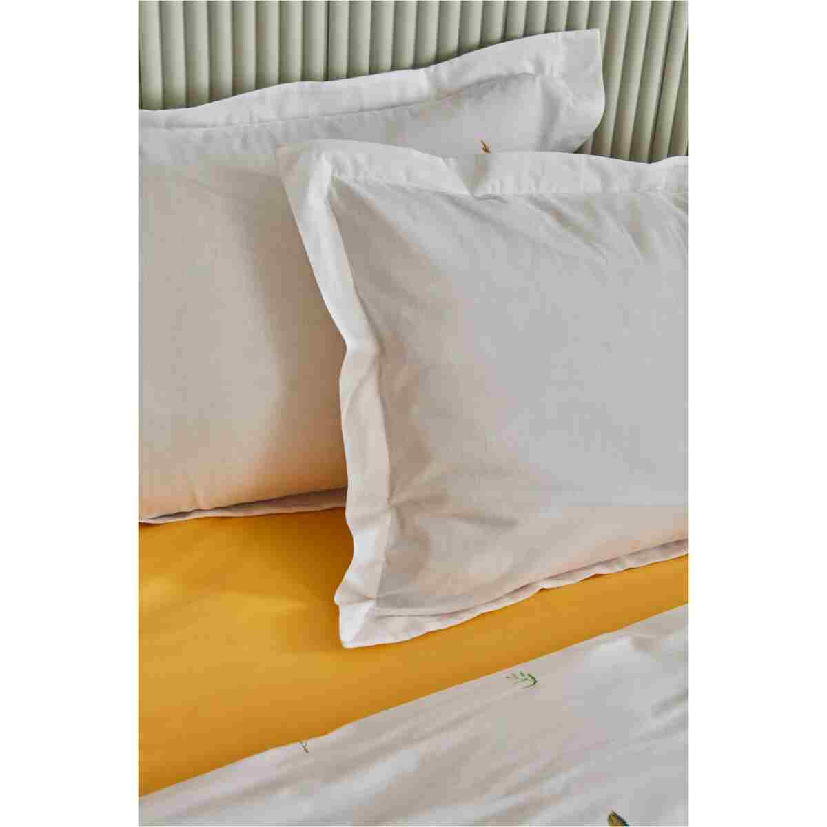 Karaca Home Herbal %100 Pamuk Çift Kişilik Nevresim Pike Set Beyaz - Görsel 14