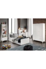 WENCE Akasya Modern Genç Odası Takımı Beyaz - 4 Parçalı Ve Tamamı 1. Kalite Mdf