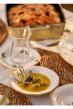 Bella Maison Olive Porselen 26 Parça 6 Kişilik Kahvaltı Takımı Yeşil - Görsel 5