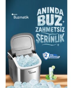 AURA Buzmatik Taşınabilir 12 Kg Kapasiteli Buz Makinesi