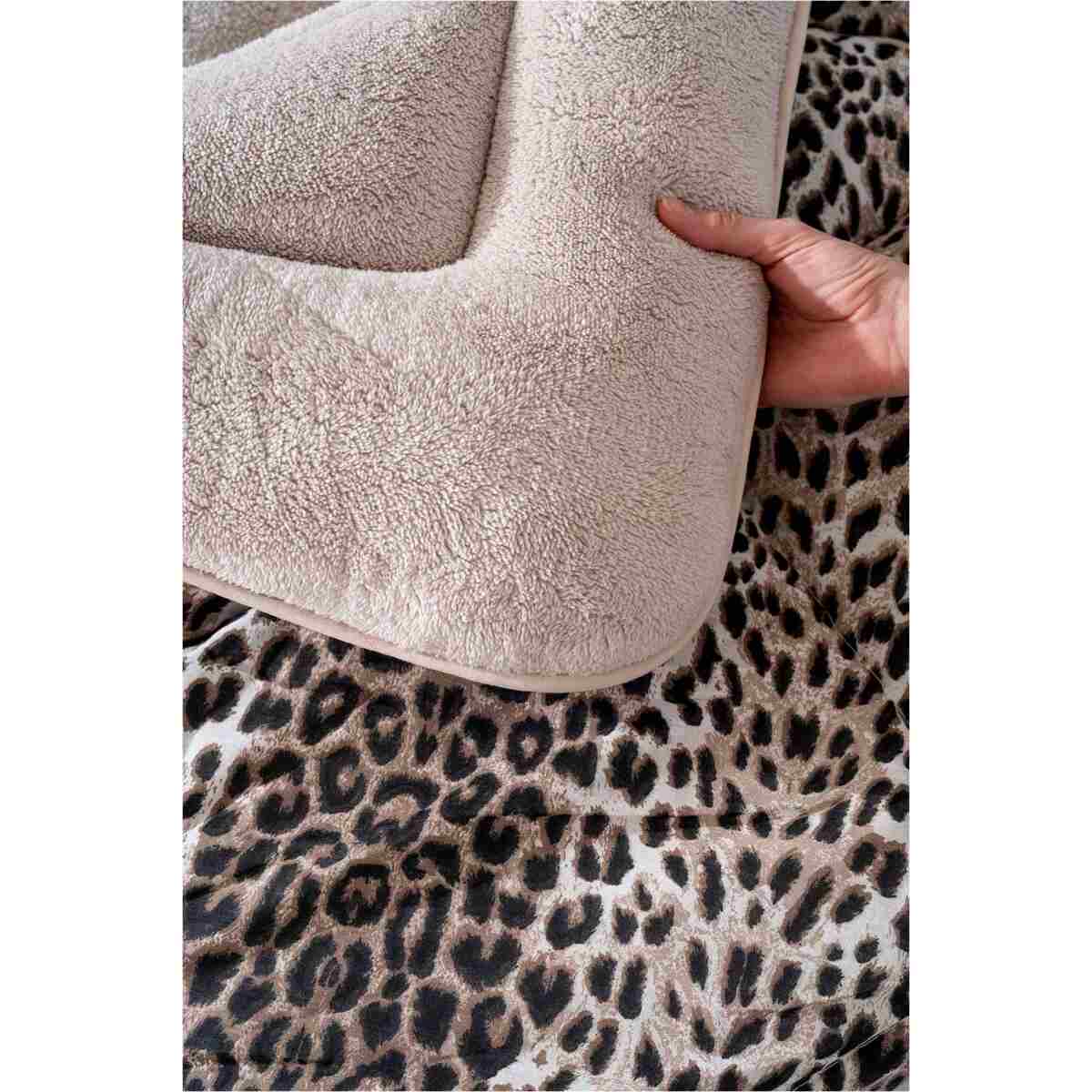 Home Çift Kişilik Welsoft Yorgan Uyku Seti Leopar Desen | Lastikli Çarşaflı | Çeyiz Seti | 6 PARÇA - Görsel 5