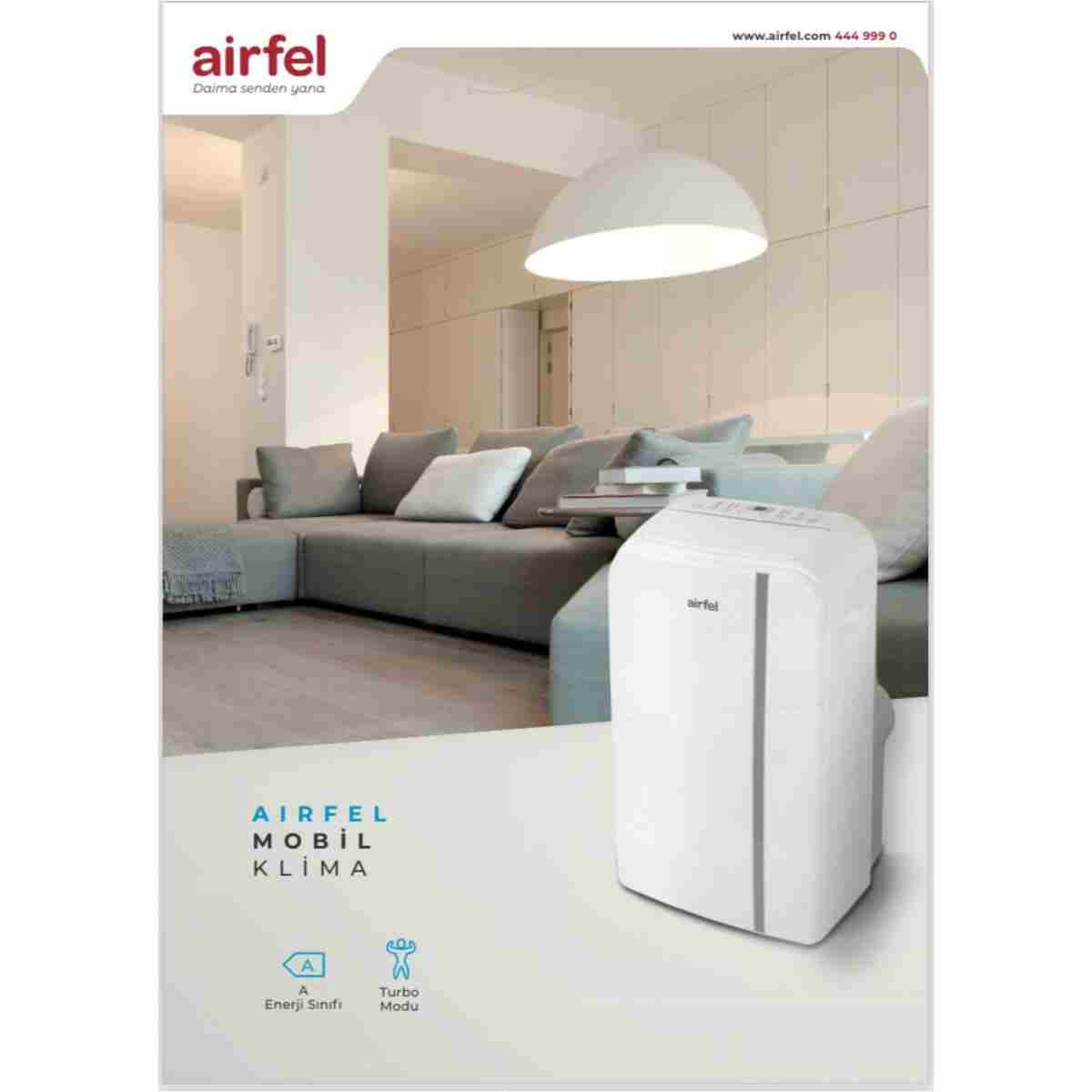 Airfel AİRFEL LPCY35BV1BM 12.000 BTU A SINIFI R410 GAZ MOBİL KLİMA - Görsel 3