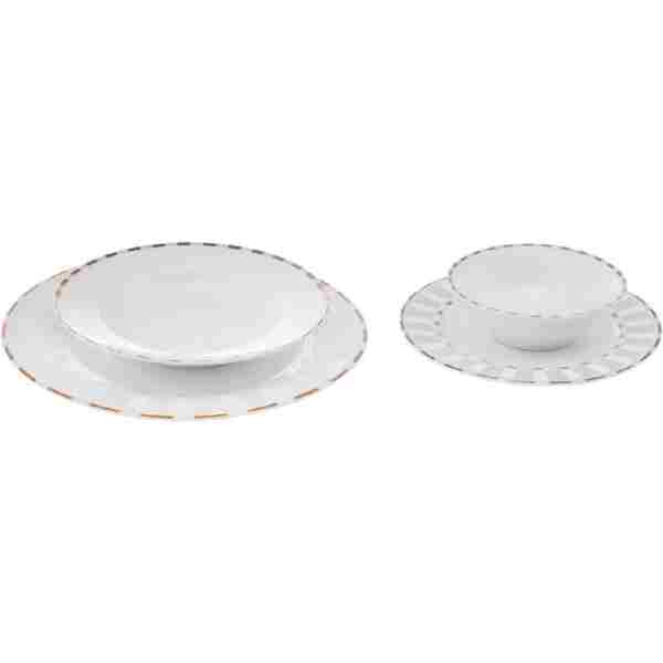 Karaca Elegance Bone Aries Metalic 24 Parça 6 Kişilik Yemek Takımı