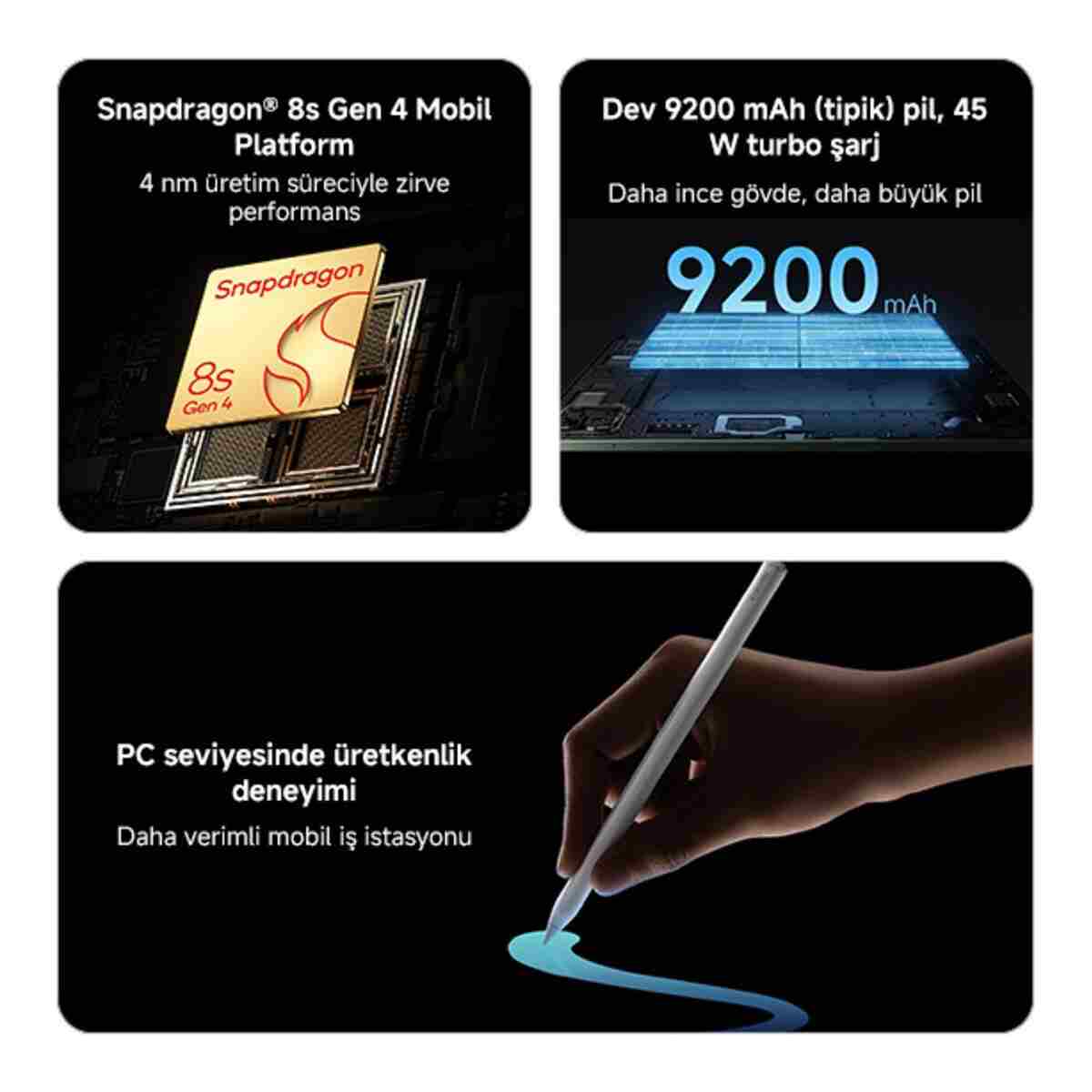 Pad 8 8GB 256 GB Gri (Xiaomi Türkiye Garantili) - Görsel 4