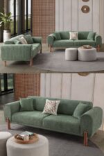 EDSY HOME Armoni 3+3 Koltuk Takımı Krem - Görsel 7